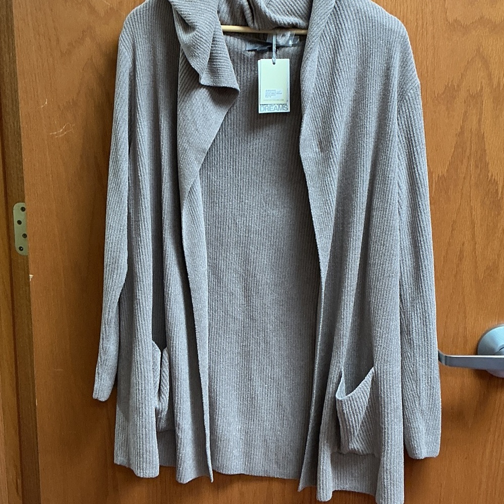 Barefoot Dreams Tan Open Front Cardigan